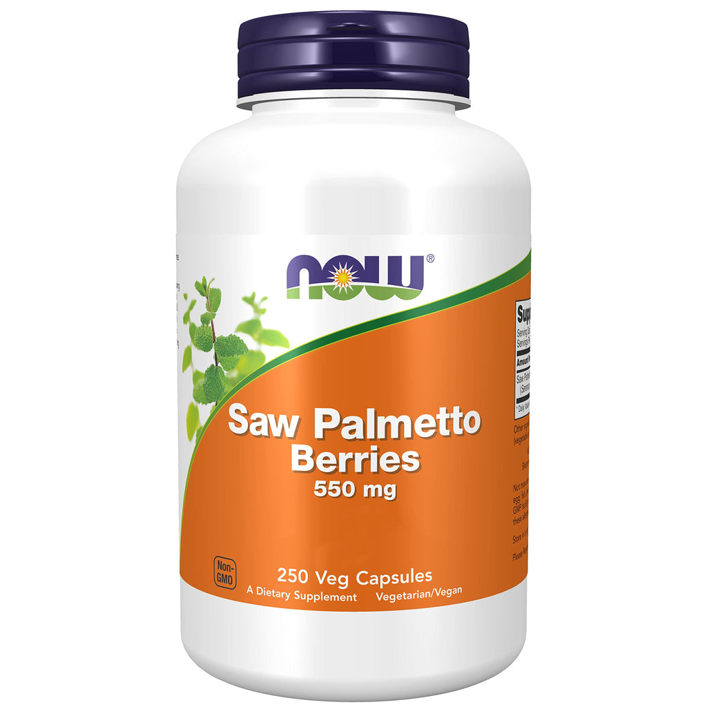 Now Foods, Saw Palmetto Berries, 550mg, 250 Vegan Capsules, Lab-Tested, Vegetarian, Gluten Free, SOYA Free, Vegetarian - BeesActive Australia