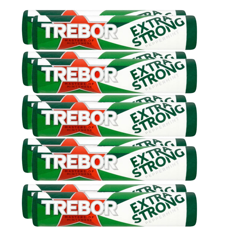 Trebor Extra Strong Mints x10 Rolls 10 Count (Pack of 1) - BeesActive Australia