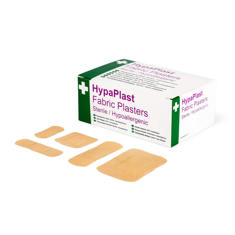Safety First Aid Group HypaPlast Fabric Plasters, Assorted (100) Sterile Hypoallergenic - BeesActive Australia