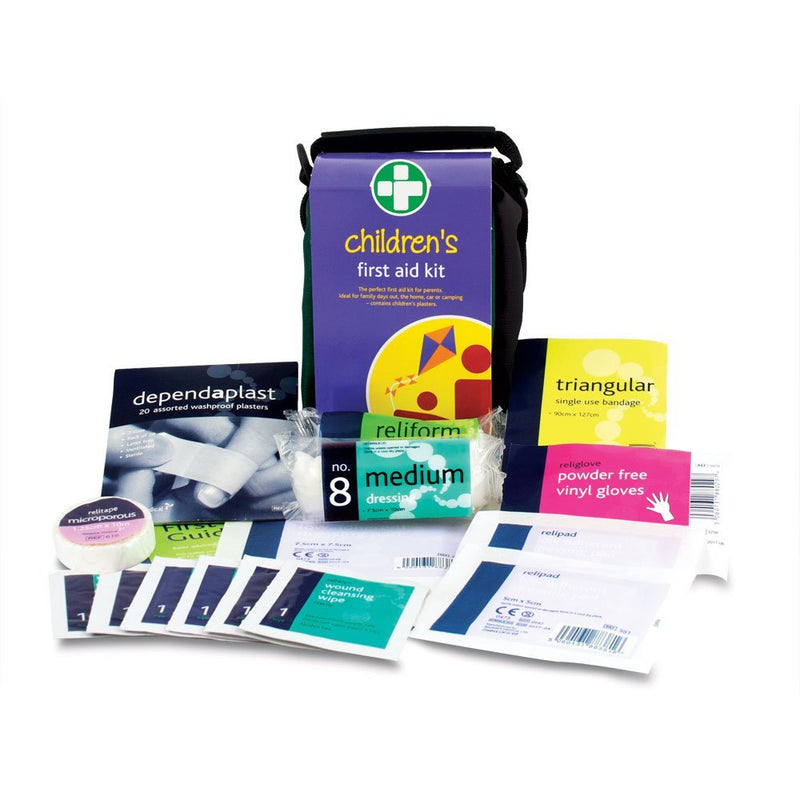 Reliance Medical Children's First Aid Kit in Green Helsinki Bag - Ideal For Families, Childminders & Nurseries Single - BeesActive Australia