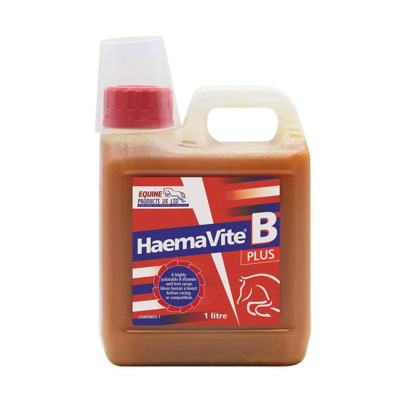 Equine Products Haemavite B Plus Horse Supplement, 1 Litre. Iron & Vitamin Tonic For Energy And Recuperation