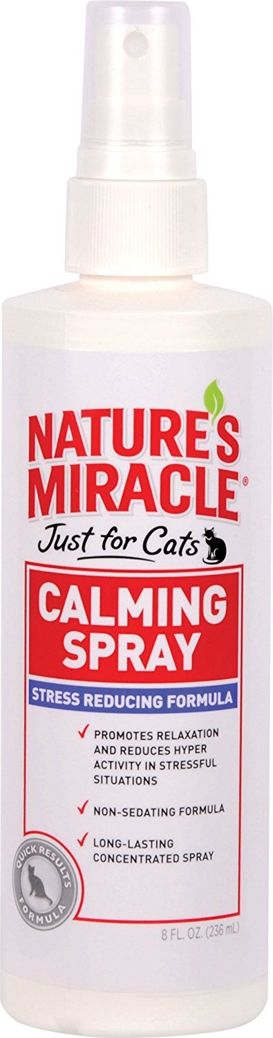 Nature's Miracle Just for Cats Calming Spray Stress Reducing Formula, 8-ounce (P-5780), White 237 ml (Pack of 1)