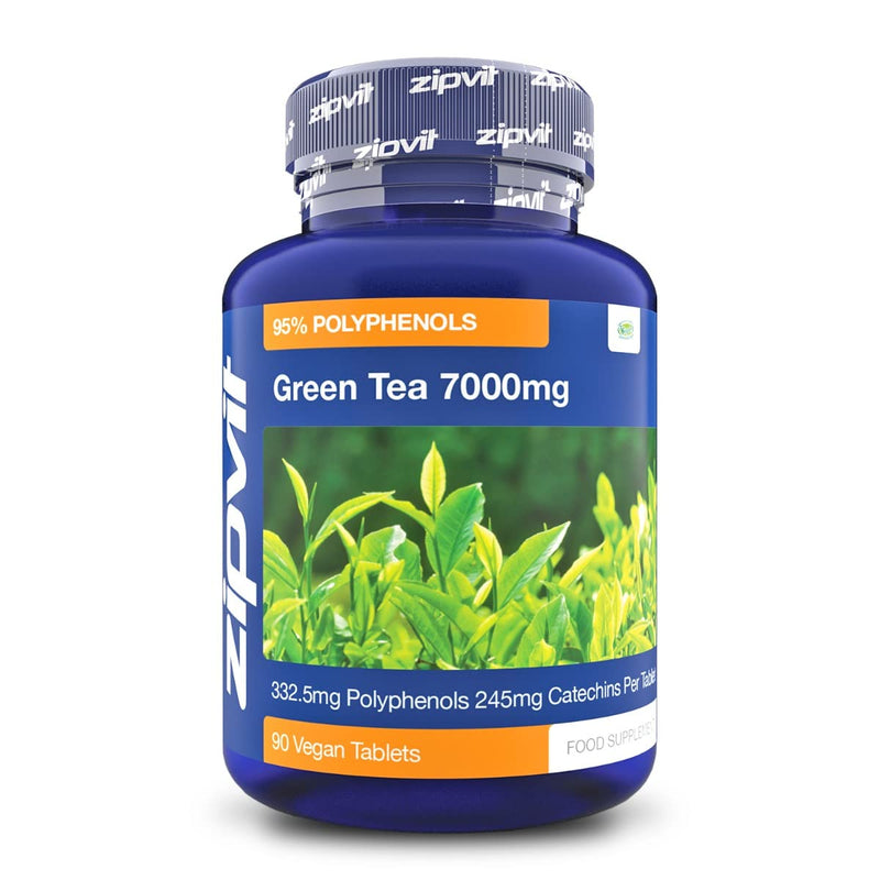 Green Tea Extract 7000mg Antioxidant, 95% Polyphenols. 90 Vegan Green Tea Tablets. 3 Months Supply. - BeesActive Australia
