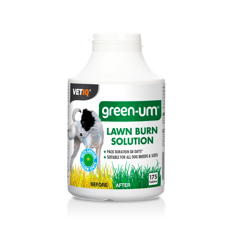 VETIQ Green-Um Lawn Burn Solution, Dog Urine Neutraliser Tablets to Control Nitrogen in Urine to Prevent Lawn Yellow Spots, 175 Tablets (Pack of 1)
