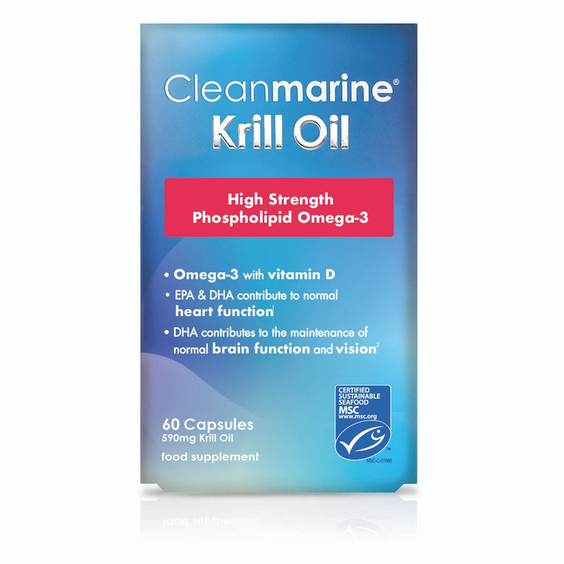 Cleanmarine Krill Oil � Packed with EPA & DHA � Omega 3 with Added Astaxanthin and Choline � Vitamin D � Heart, Eye & Brain Health � Joint & Immune Support - 60 Capsules 60 Count (Pack of 1) - BeesActive Australia