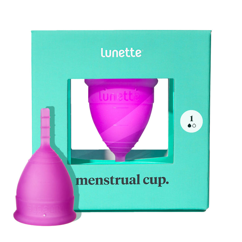 Lunette Menstrual Cup - Violet - Reusable Model 1 Menstrual Cup for Light Flow Model 1 - English version 1 Count (Pack of 1) - BeesActive Australia