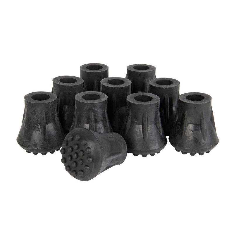 Days Bell Shaped Ferrule, 13 mm (1/2"), Pack of 10, (Eligible for VAT Relief in the UK) Replacement Tip for Walking Stick, Protection Caps for Walker, Enhance Grip on Surfaces, Elderly, Disabled Single Retail, 10 Pack 13mm - BeesActive Australia