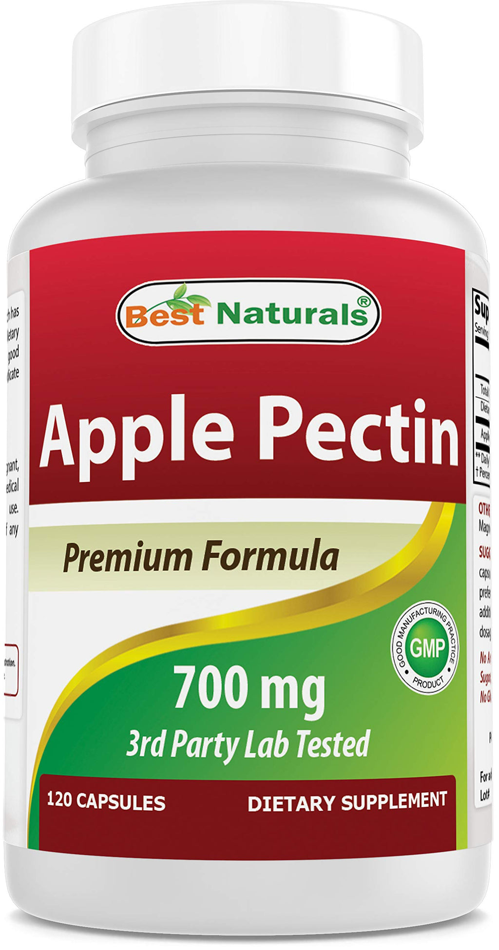 Best Naturals Apple Pectin 700 mg 120 Capsules (120 Count (Pack of 1)) 120 Count (Pack of 1) - BeesActive Australia