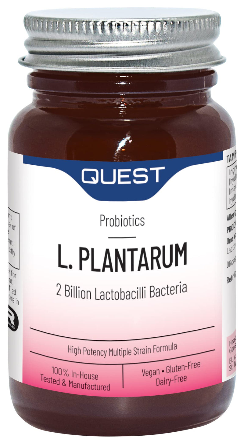 Quest L Plantarum Probiotic Capsules 2 Billion CFU For Immune & Digestive Support. Helps Restore Gut Friendly Bacteria & Regulate Immune Responses. Vegan & Gluten Free (90 Capsules) 90 Count (Pack of 1) - BeesActive Australia