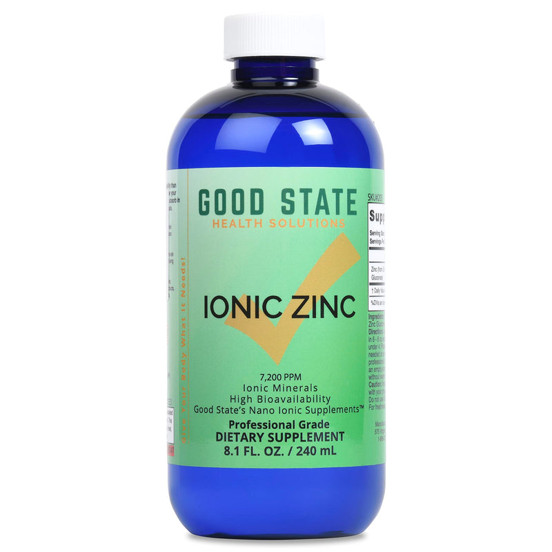 Good State | Liquid Ionic Zinc | Dietary Supplement | Great for Immune System | 96 Servings at 18 Mg | 8 Fl oz Bottle Orange 240 ml (Pack of 1) - BeesActive Australia