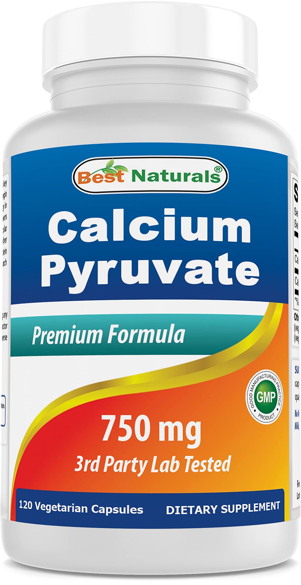 Best Naturals Calcium Pyruvate Fat-Burning Formula for Thighs, 750 mg 120 Capsules - Calcium pyruvate for Weight Loss - BeesActive Australia