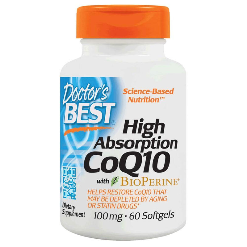 Doctor's Best High Absorption CoQ10 with BioPerine, 100mg, 60 Softgels 60 Count (Pack of 1) - BeesActive Australia
