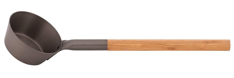 Rento - Design Sauna ladle - Aluminium and heat treated bamboo, tar brown, 43 cm [215765] Charcoal - BeesActive Australia