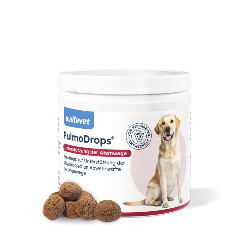 alfavet PulmoDrops, chewable drops to support the upper and lower respiratory tract of dogs, supplementary feed, 180 g