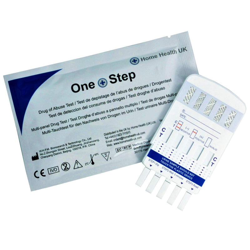 5 in 1 Panel Urine Home Drug Test Kit - Tests for Cocaine, Heroin, Speed, Valium and Methadone 1 Test - BeesActive Australia