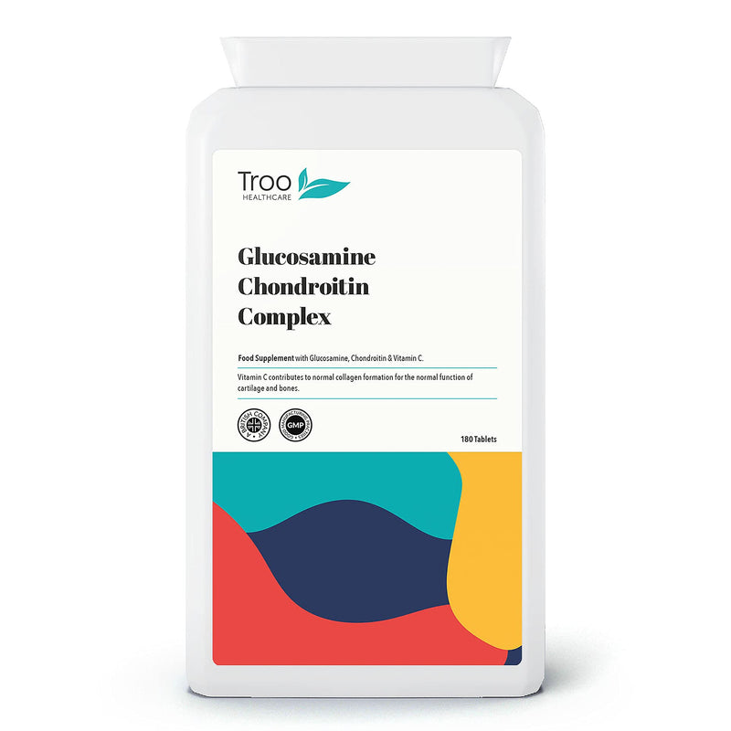 Glucosamine Chondrotin Complex with Vitamin C - 180 Tablets - Supports Collagen Formation to Help Maintain Healthy Bones, Cartilage & Joints - UK Manufactured Supplement to GMP Standards - BeesActive Australia