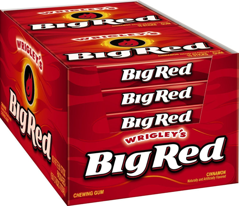 Big Red Cinnamon Chewing Gum Slim Pack x10 Packs Full Box 15 Count (Pack of 10) - BeesActive Australia