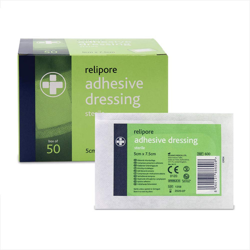 Relipore REL600 Sterile Dressing, 5 cm W x 7.5 cm L (Pack of 50) 50 Count (Pack of 1) - BeesActive Australia