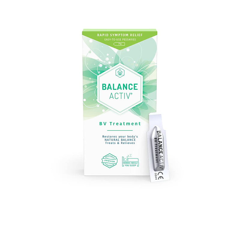 Balance Activ Pessaries | Bacterial Vaginosis Treatment for Women | Works Naturally to Rapidly Relieve Symptoms of Unpleasant Odour, Discomfort & Discharge Odour Associated with BV | 1 Pack 7 Count (Pack of 1) - BeesActive Australia