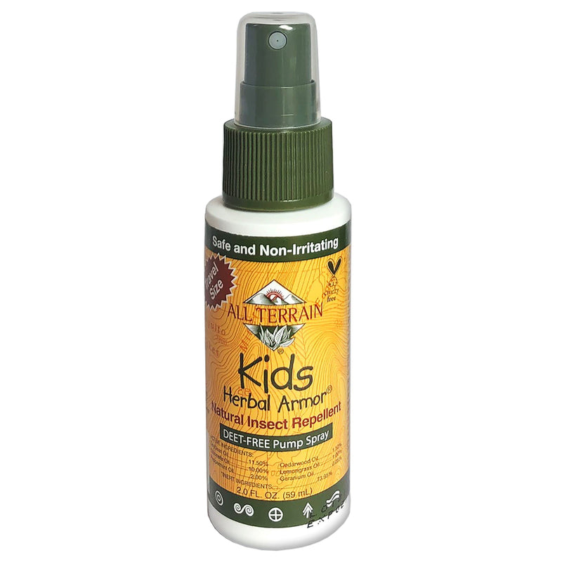 All Terrain Kids Herbal Armor Natural, DEET-free Insect Repellent, Pump Spray, 2 Ounce, Travel-Size - BeesActive Australia