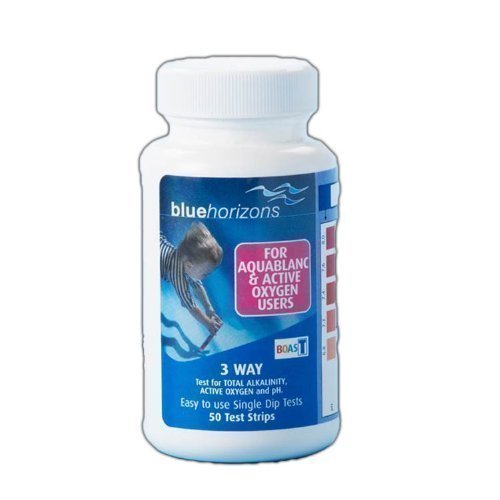 BlueHorizons Aquablanc 50 Test Strips Active Oxygen treatment Hot Tub Inflatable Spa Strip - BeesActive Australia