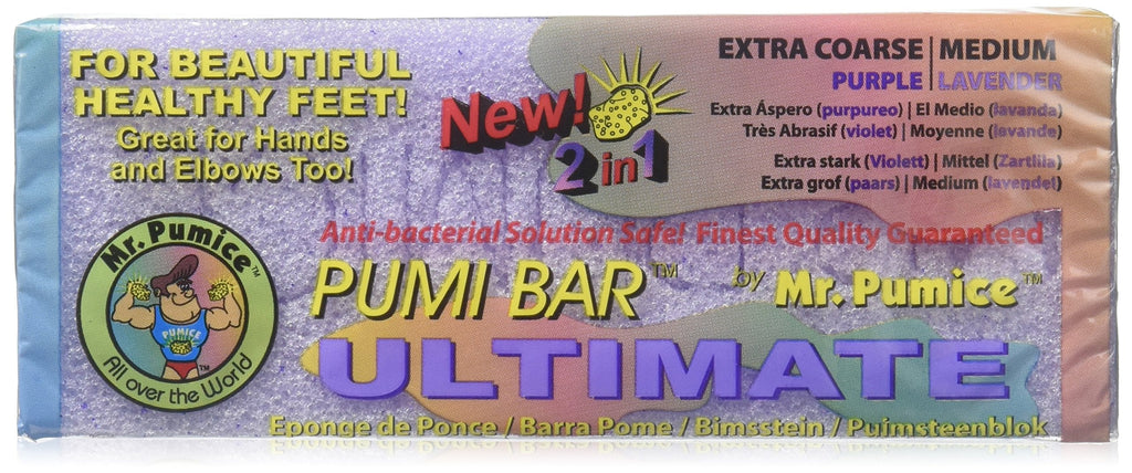 Mr. Pumice PUMI Bar Ultimate Coarse/Purple Medium/Lavender 1 Pumice Bar 1 Count (Pack of 1) - BeesActive Australia