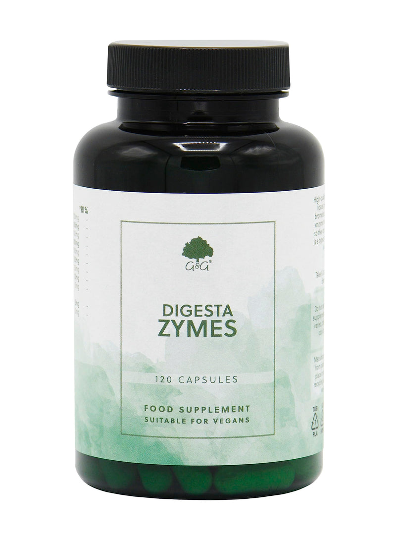 Digesta Zymes | Digestive Enzyme Supplement | Lipase, Protease, Trypsin, Ginger Root, Bromelain | 120 Vegan Capsules | G&G Vitamins - BeesActive Australia
