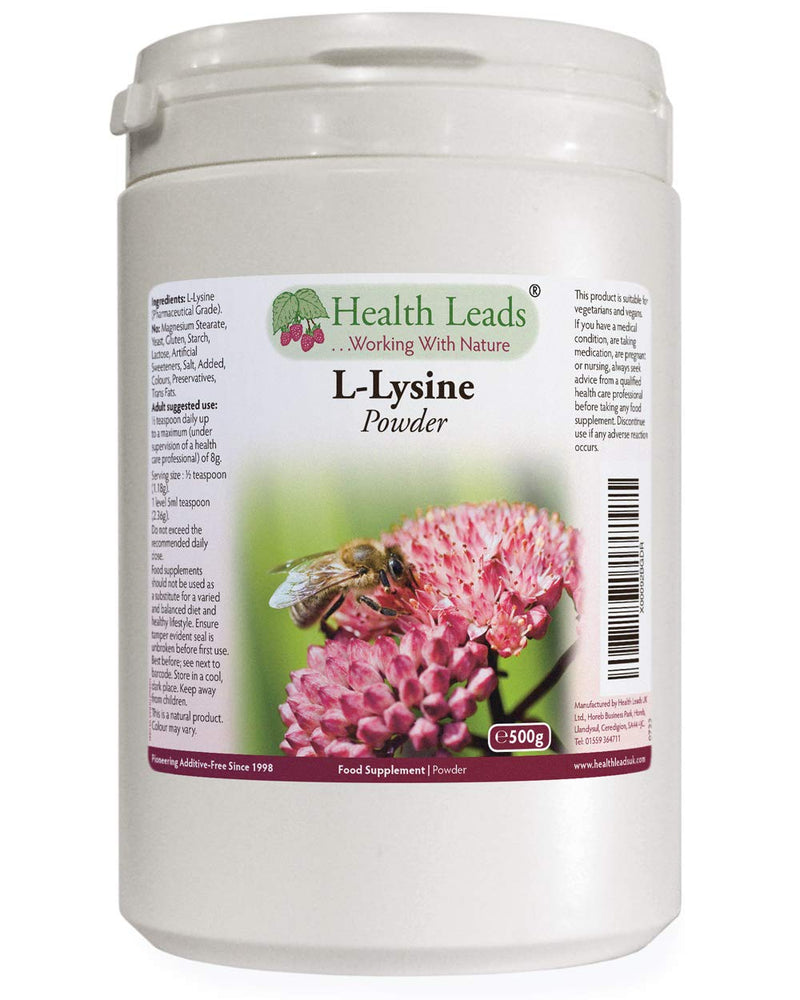 L-Lysine Powder 500g Pharmaceutical Grade (Additive Free) - BeesActive Australia