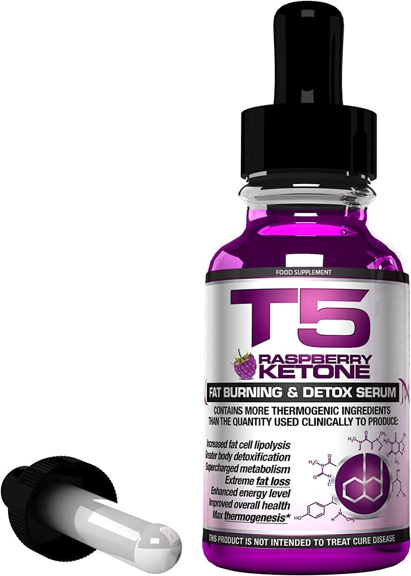 2-in-1 Natural Raspberry Ketone Serum: Concentrated T5 Fat Burner &Natural Raspberry Ketones Blend for Guaranteed Weight Loss & Detox (2 Month Supply | Suitable for Vegetarians | UK Manufactured) - BeesActive Australia