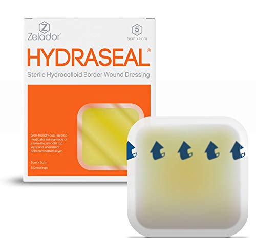 Hydrocolloid Sterile dressing 5x5cm adhesive border x 5 dressings 5x5 cm (Pack of 5) - BeesActive Australia