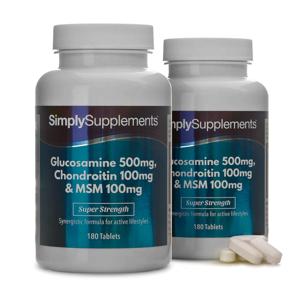 Glucosamine, Chondroitin & MSM | Comprehensive Formula to Support an Active Lifestyle | 2X 180 Tablets | Manufactured in The UK - BeesActive Australia
