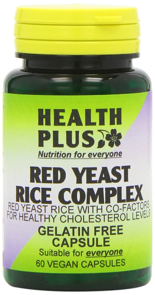 Health Plus Red Yeast Rice Complex Heart Health and Cholesterol Lowering Supplement - Pack of 60 Gelatin Free Capsules - BeesActive Australia