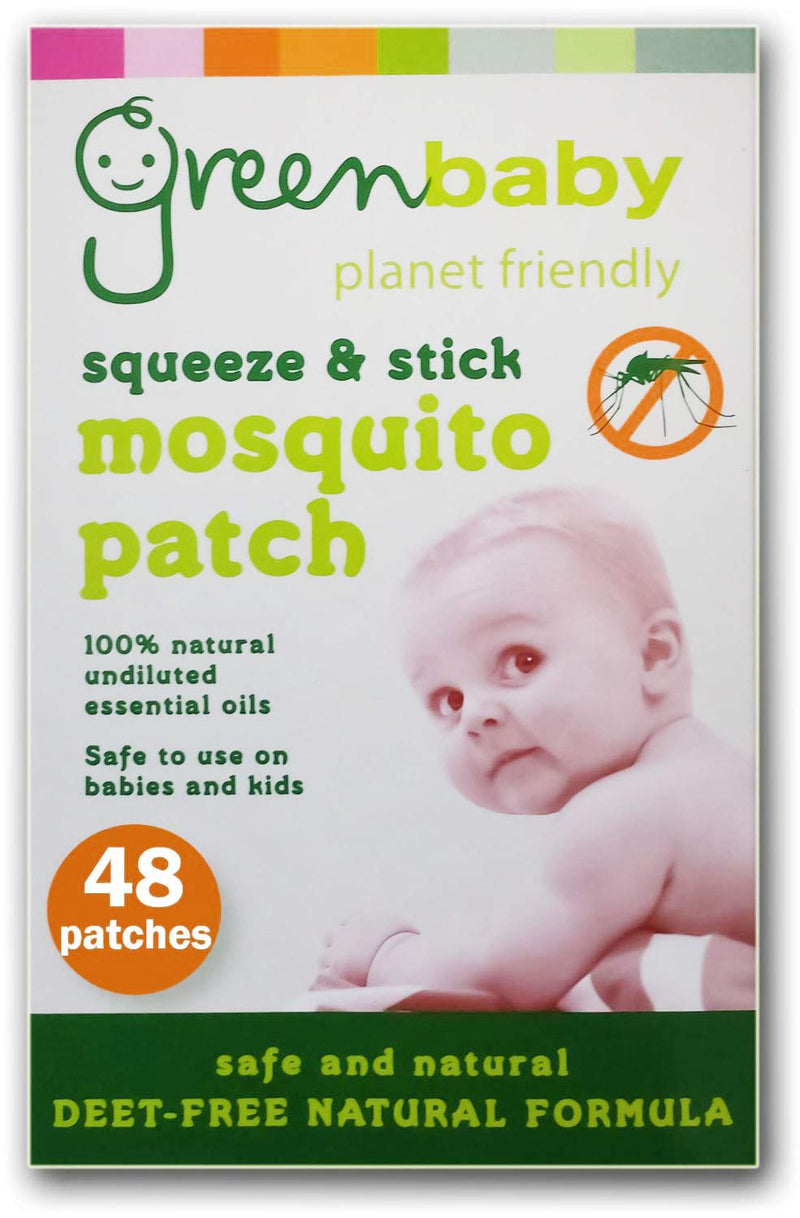 VIE Greenbaby, Squeeze & Stick Mosquito Patches (48 Patches) 48 Count (Pack of 1) Green Baby - 48 Patches - BeesActive Australia