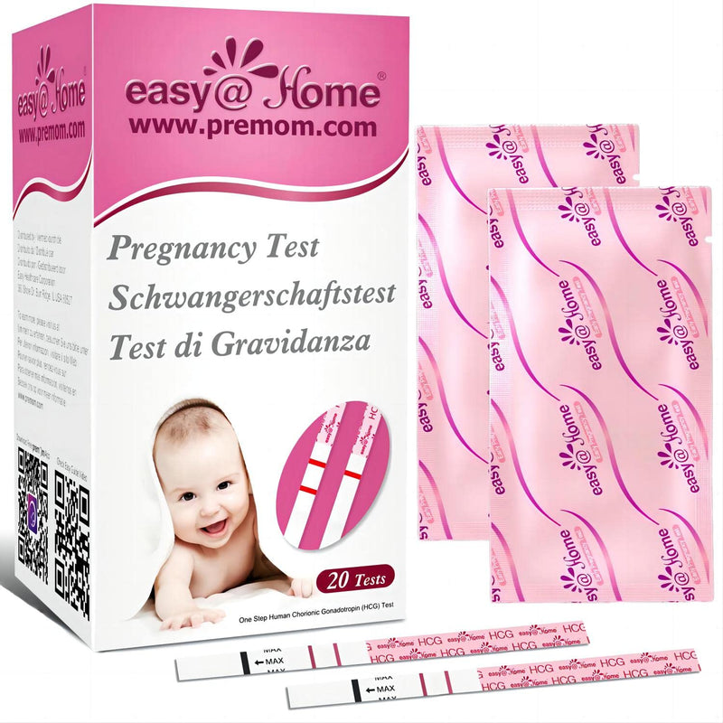 Easy@Home 20 x Pregnancy Test Strips for Early Detection 10 MIU/ml, Fertility Test Kit, 20 HCG Tests - BeesActive Australia