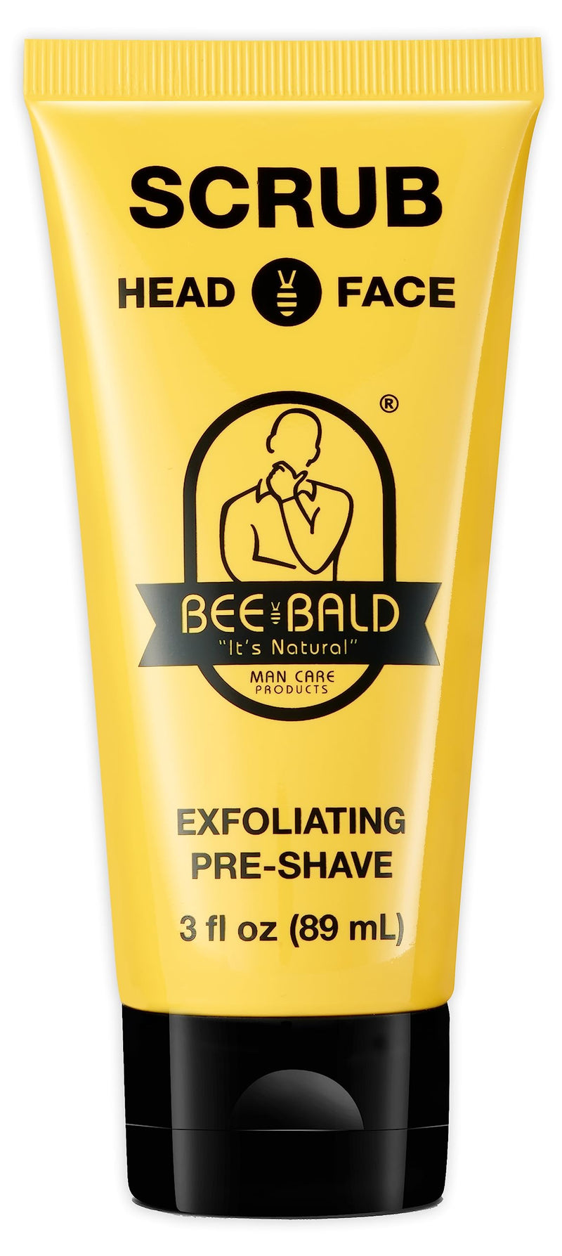 Bee Bald SCRUB Exfoliating Pre-Shave deep cleans and removes pore clogging dirt, oil and dry, flaky skin, preparing it for a �super close shave� and leaving it �smoother than a baby's behind� - BeesActive Australia