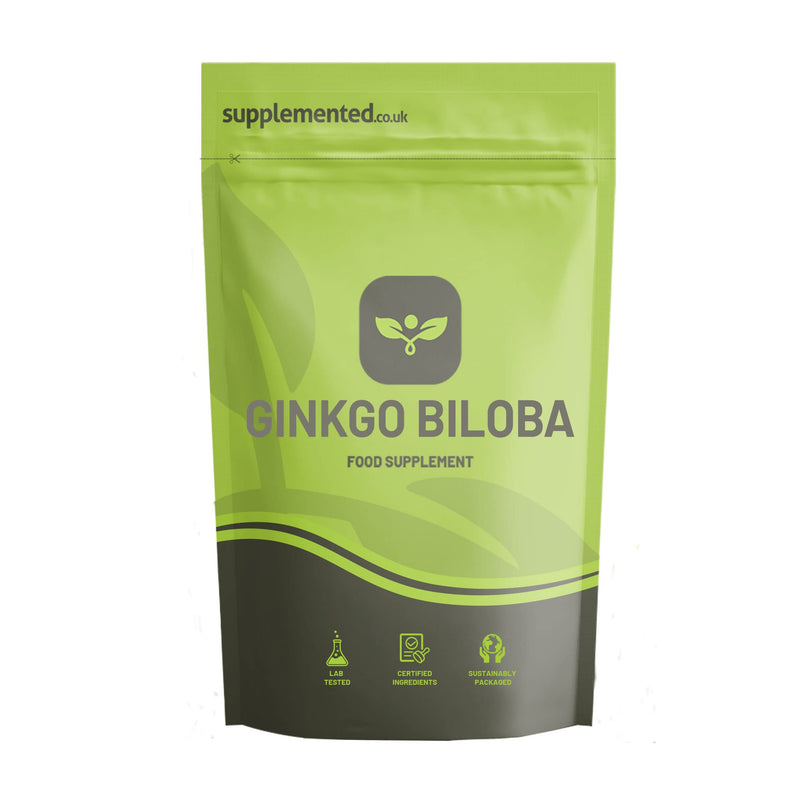 Ginkgo Biloba 6000mg 180 Tablets Herbal Extract UK Made. High Strength Pharmaceutical Grade Vegan Supplement - BeesActive Australia