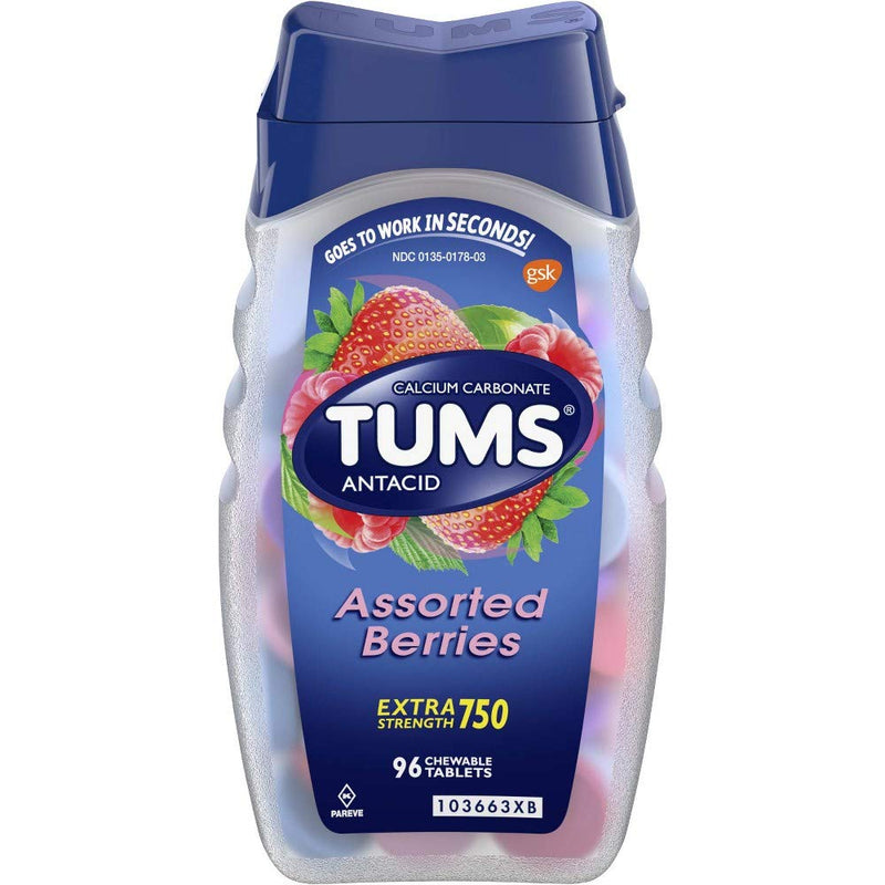 Tums E-X Berries Size 96s Tums Extra Strength Assorted Berries Calcium & Antacid - BeesActive Australia