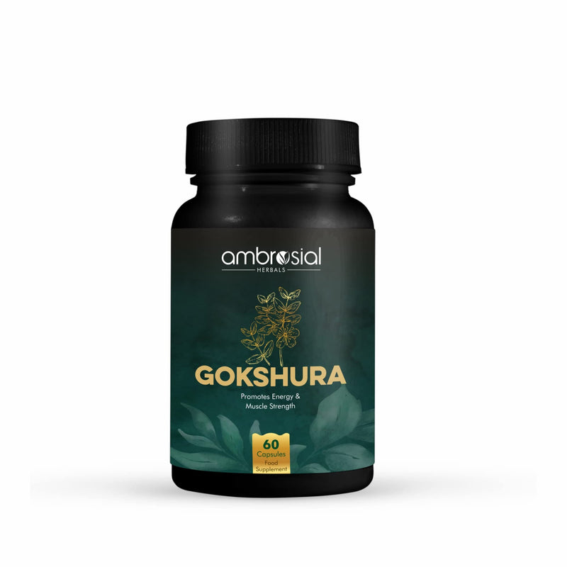 Ambrosial Gokshura Tribulus Terrestris High Strength 500 mg per Capsule | Tribulus Terrestris Extract Capsules for Men & Women | Herbal Supplement for Energy & Immunity (Pack of 1-60 Capsules) 60 count (Pack of 1) - BeesActive Australia