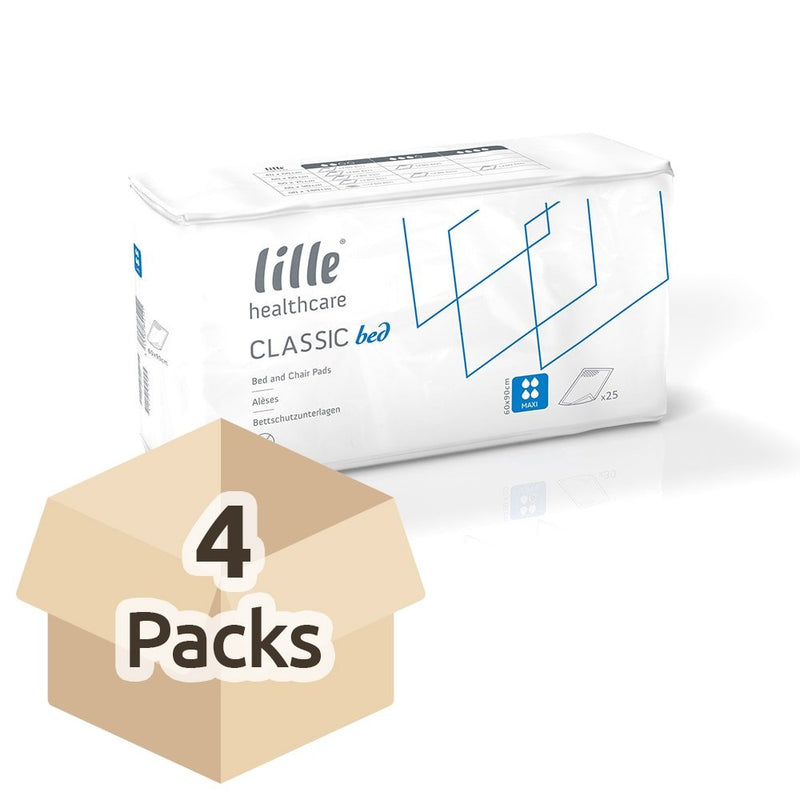 Lille Healthcare Classic Incontinence Bed Pad - Maxi - 60cm x 90cm (4 Packs of 25) 4 Packs of 25 - BeesActive Australia