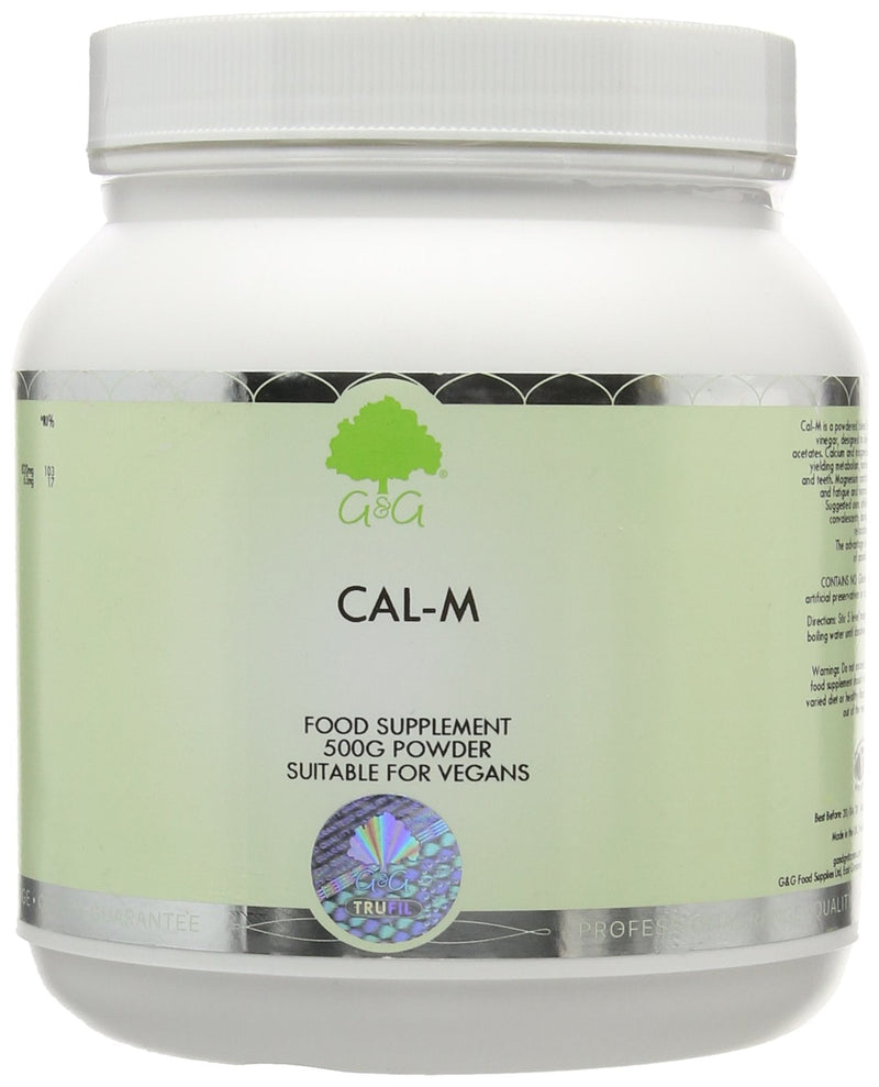 Cal-M Powder | 500g tub | Calcium & Magnesium Blend with Cider Vinegar | Cal-mag Drink Powder | Calcium & Magnesium as Mineral Acetates | G&G Vitamins - BeesActive Australia