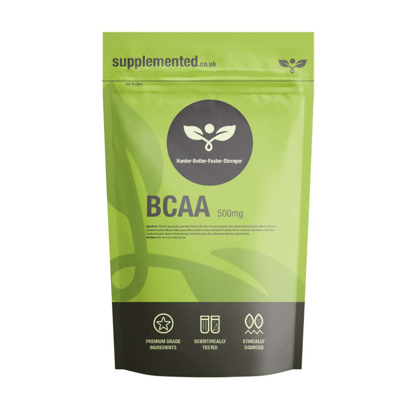 BCAA - Branch Chain Amino Acids 500mg 180 Capsules - Muscle Building and Strength gain Supplement UK Made. Pharmaceutical Grade - BeesActive Australia