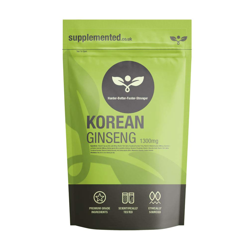 Korean Panax Ginseng Extract 1300mg 180 Tablets - Natural Source of Energy. Pharmaceutical Grade - BeesActive Australia