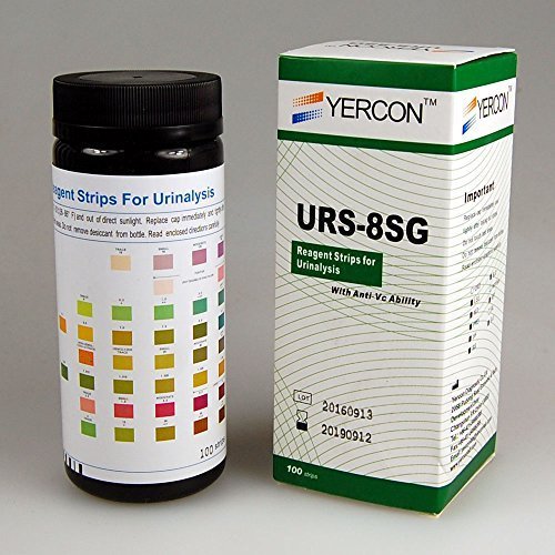 Yercon Urine Infection Test 8 Parameter Urine Dip Test (100 Test Strips per Pack) - BeesActive Australia