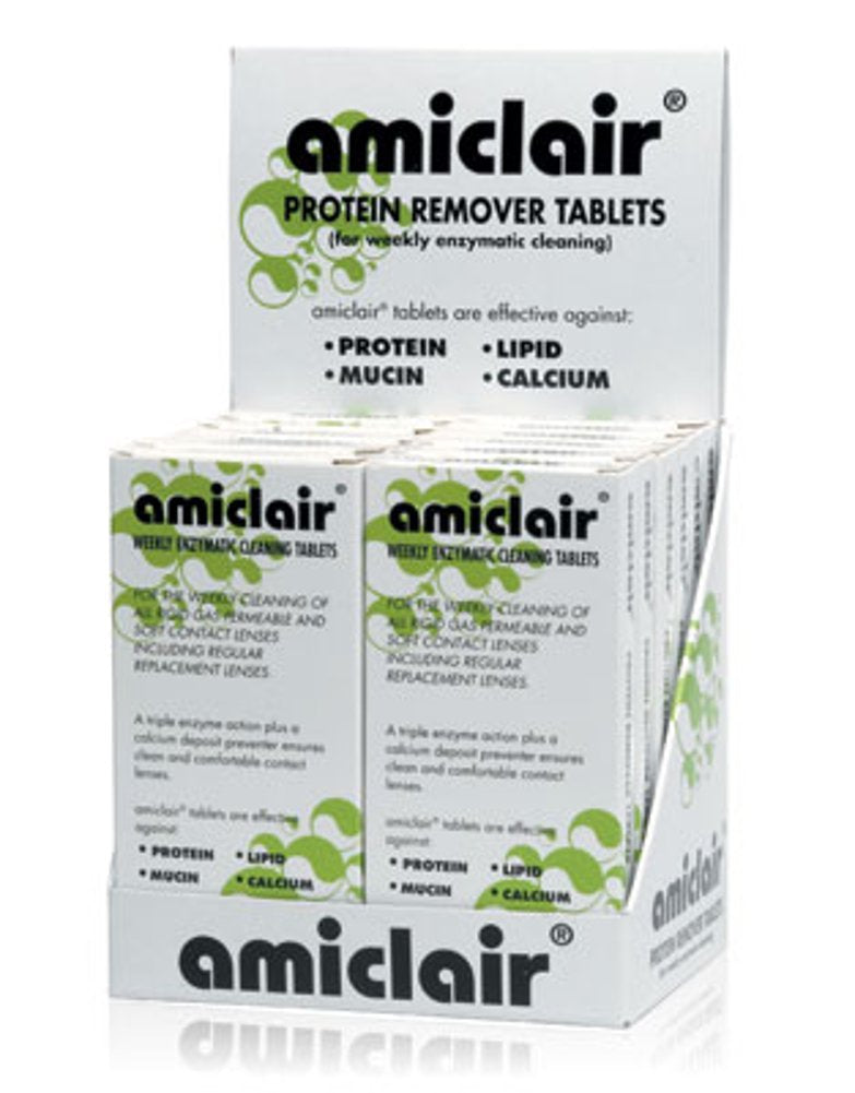 Amiclair Weekly Enzymatic Protein Remover Contact Lens Cleaning Tablets (Refill Pack 24 Tablets) - BeesActive Australia