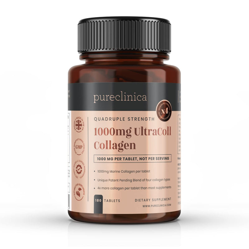 UltraColl Marine Collagen 1000mg x 180 tablets (6 months supply). The only patented anti-aging collagen types I, II, III, and VII. - BeesActive Australia