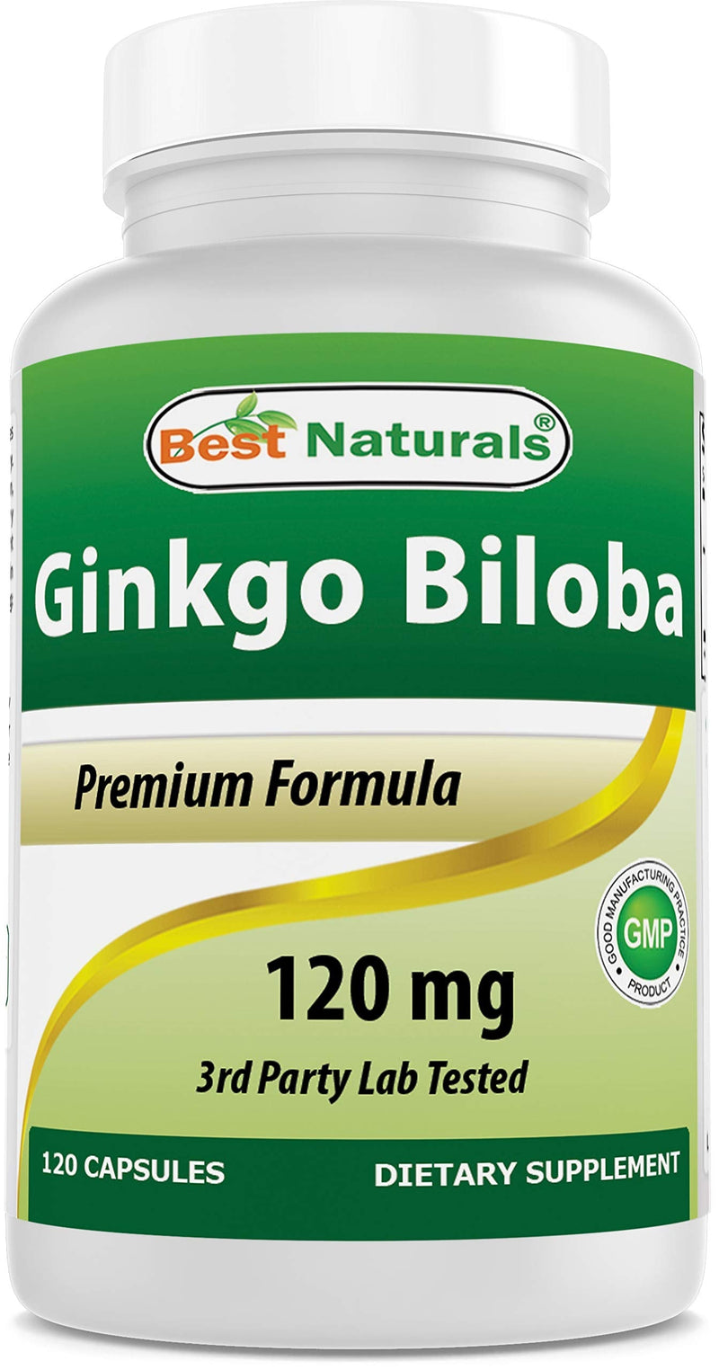 Best Naturals, Ginkgo Biloba Extract - Double Strength Ginkgo Biloba, 120mg, 120 Capsules (120 Count (Pack of 1)) 120 Count (Pack of 1) - BeesActive Australia