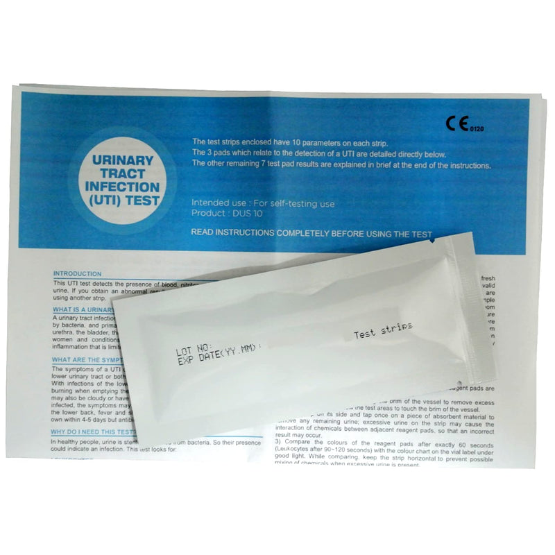 2 x Urine Infection Test Strips UTI Testing Sticks, Nitrite, Leukocytes and Blood Kits - BeesActive Australia