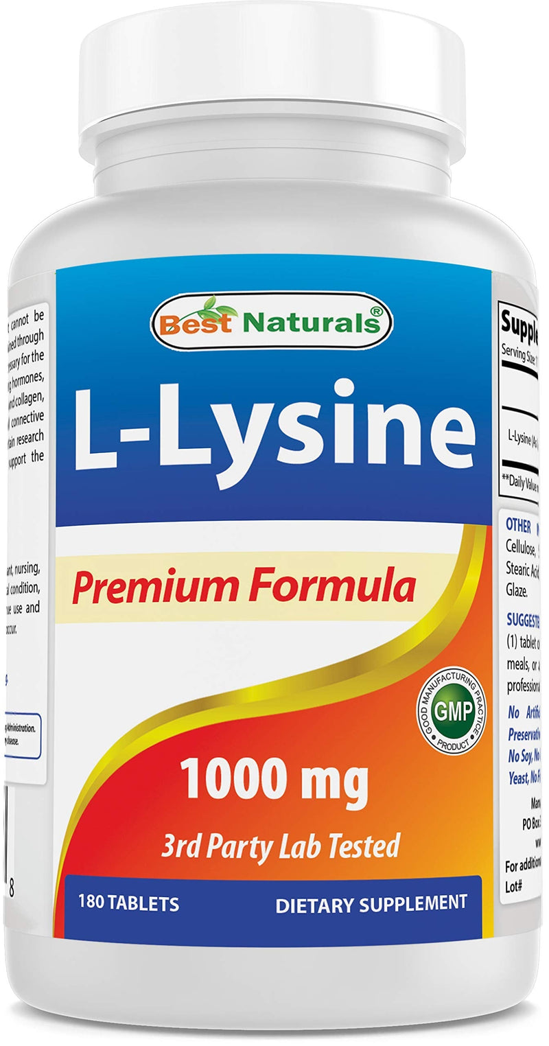Best Naturals L-Lysine 1000 mg 180 Tablets - BeesActive Australia