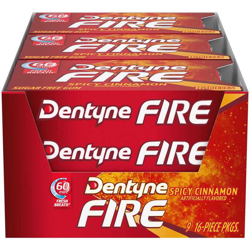 Dentyne Fire Spicy Cinnamon Sugar Free Gums 16 Pieces 39 g - BeesActive Australia