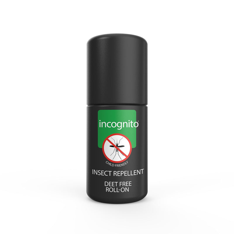 INCOGNITO Insect Repellent Roll on 50 ml - Maximum Strength, Vegan, DEET free formula - Mosquito Repellent and Effective On All Biting Insects - Travel Friendly - Bug Repellent Suitable for Humans, Transparent - BeesActive Australia